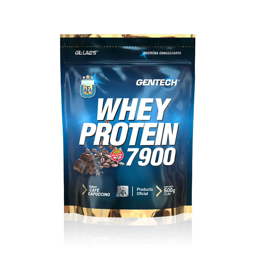 [10892] Proteina whey 7900 gentech 500gs (Frutilla)