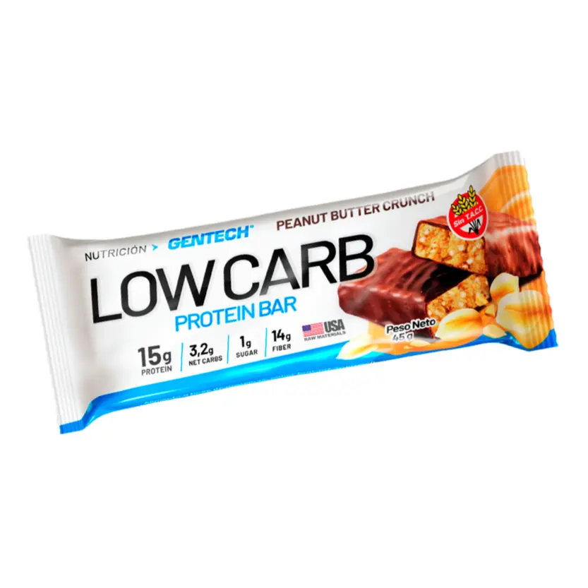 Barra proteica low carb gentech unidad 45gs