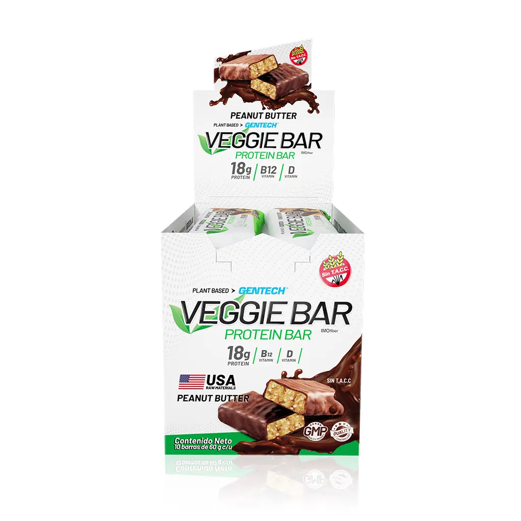 [11048] Barra proteica veggie gentech caja 10x60gs (Crema de mani)