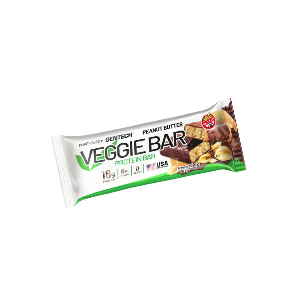 [11070] Barra proteica veggie gentech unidad 60gs (Crema de mani)