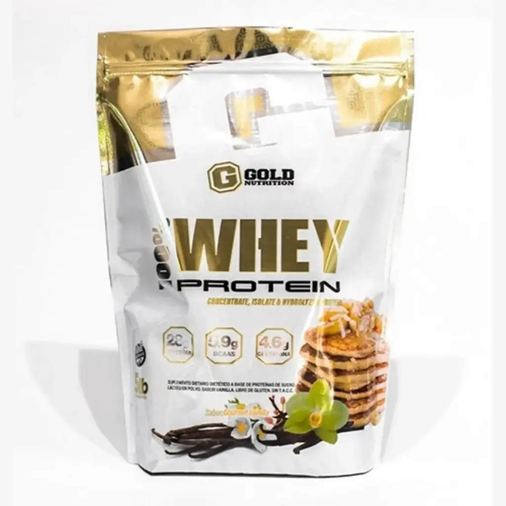 [856] Whey protein gold nutrition 5lb (Frutilla)