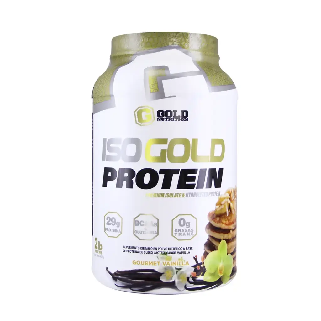 [858] Whey isolate + hidrolized gold nutrition 2lb (Vainilla)