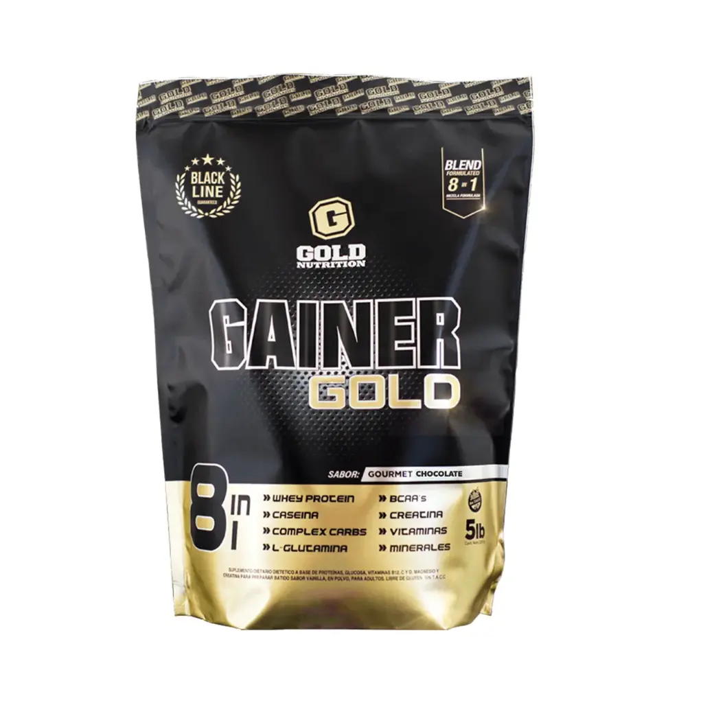 [10907] Ganador de peso muscle mass gainer gold nutrition 5lb (Vainilla)