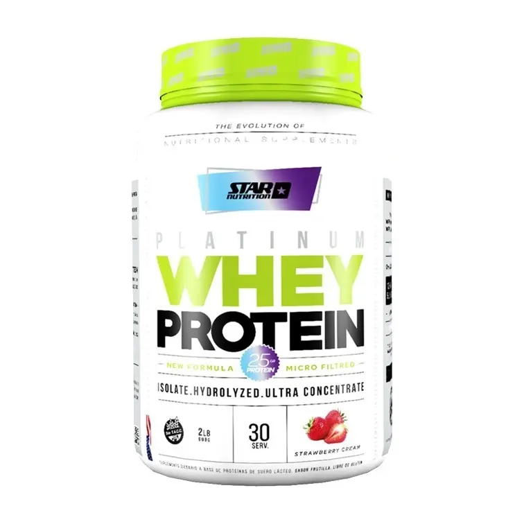 [619660878791] Platinum whey protein star nutrition 2lb (Frutilla)