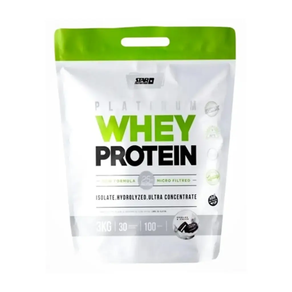 [652811926194] Whey protein star nutrition 3kg (Frutilla)