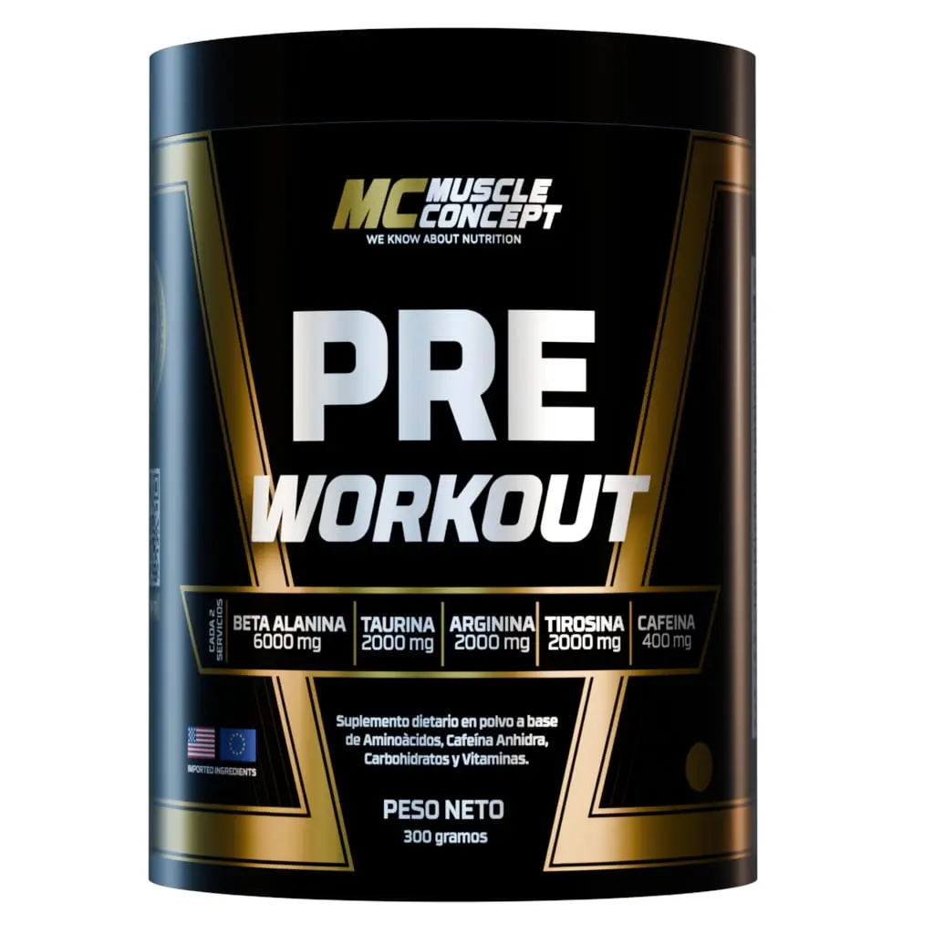 Pre entreno preworkout muscle concept x 300gs