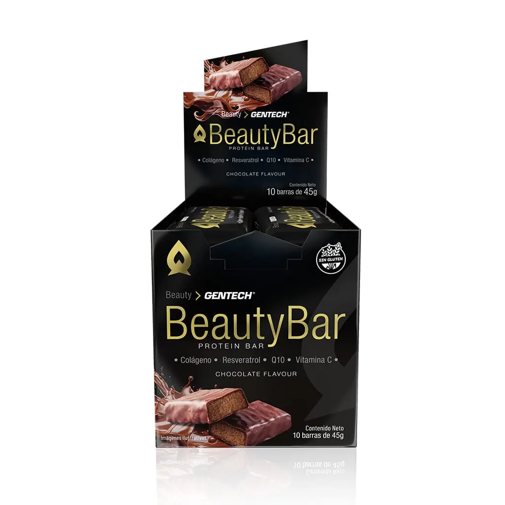 Barra proteica beauty gentech caja 10x45gs chocolate