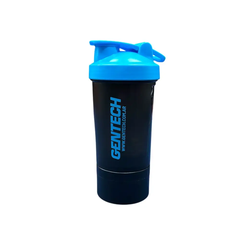 [12611] Shaker vaso mezclador gentech negro con compartimento