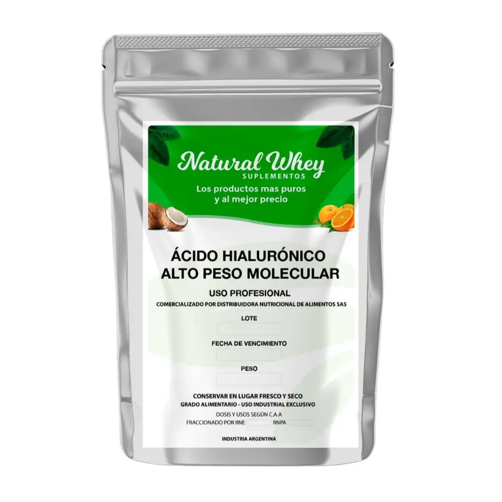 Acido hialuronico alto peso molecular natural whey x 5gs