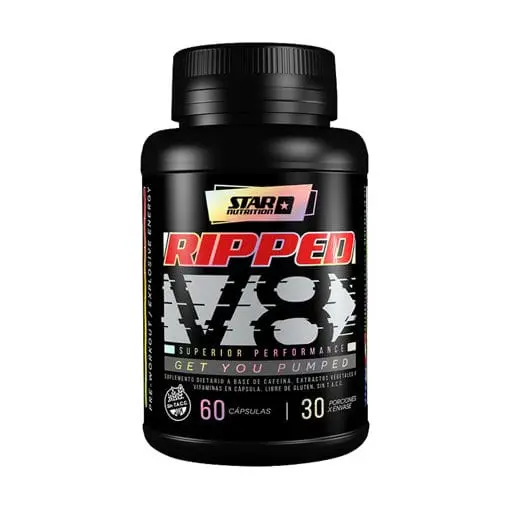 Pre entreno pump v8 ripped star nutrition x 60c