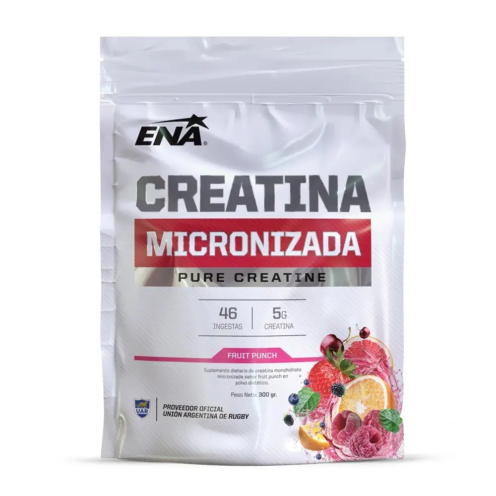 [12104] Creatina monohidratada micronizada ena x 300gs frutos rojos