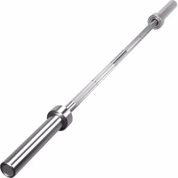 Barra olimpica c/rulemanes 2,2m - 20kg - diametro 50mm (con topes) - cromada