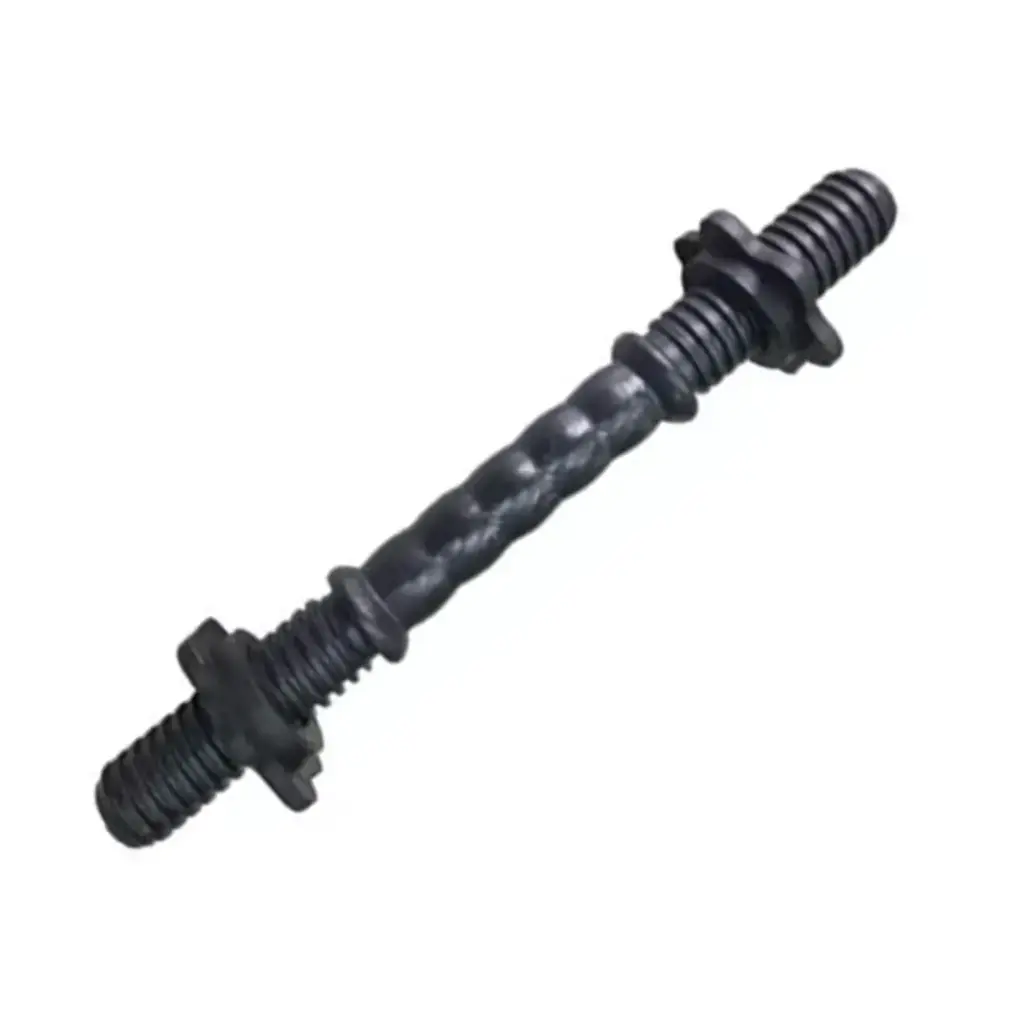 Mancuerna 35cm - semi maciza a roscas - diametro 30mm - tuerca plastica