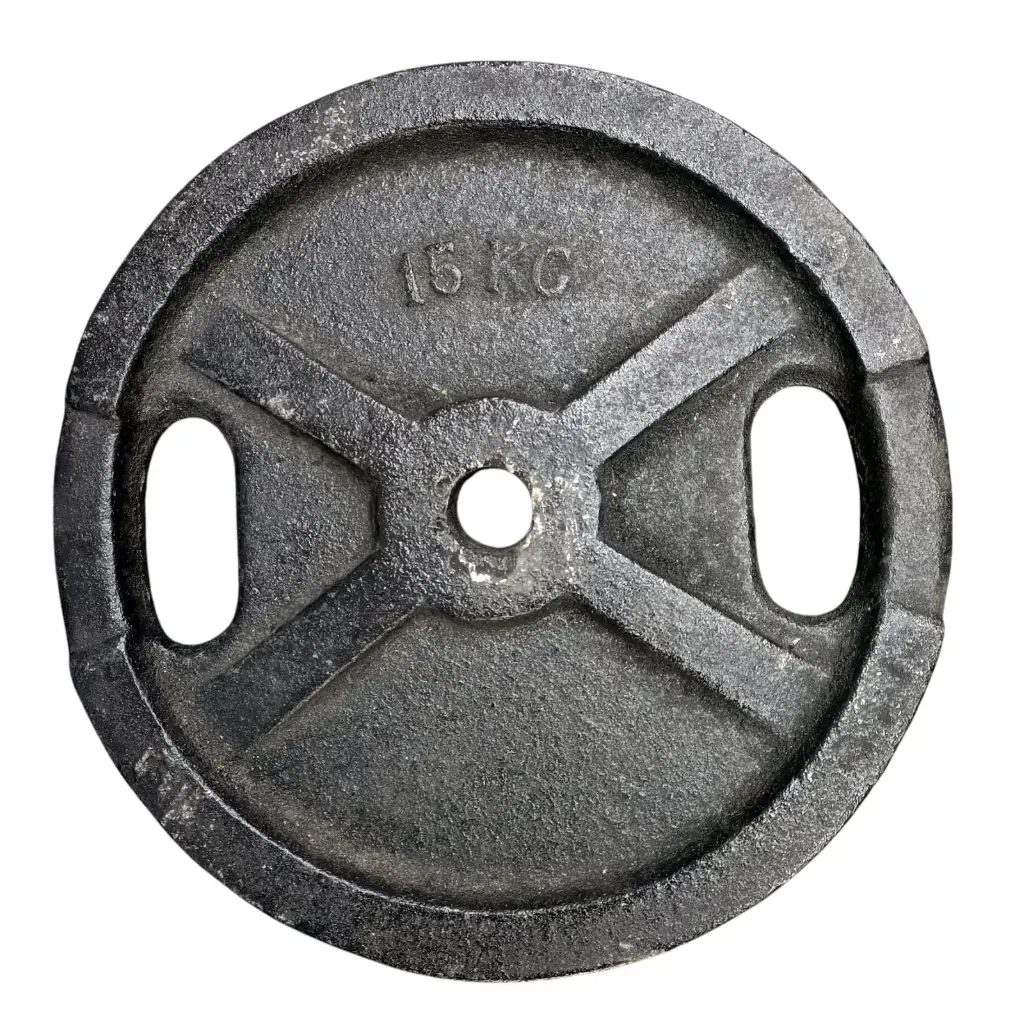 Disco de fundicion c/manija 15kg - diametro 30mm