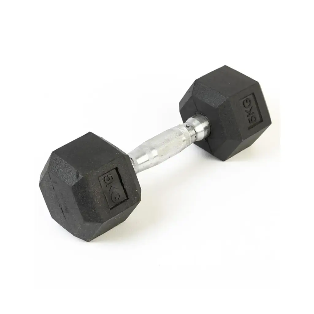 [10836] Mancuerna hexagonal caucho 5kg