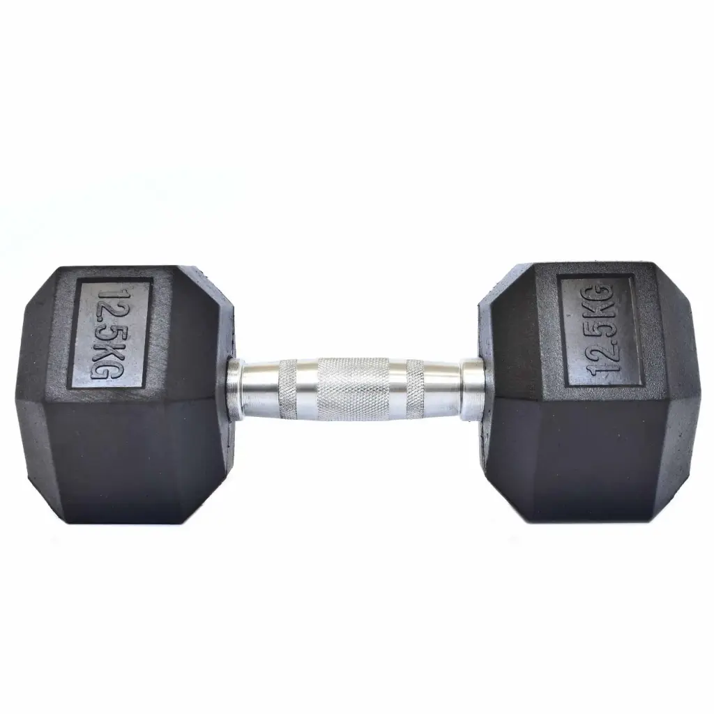 Mancuerna hexagonal caucho 12,5kg