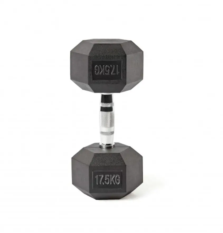 [12290] Mancuerna hexagonal caucho 17,5kg