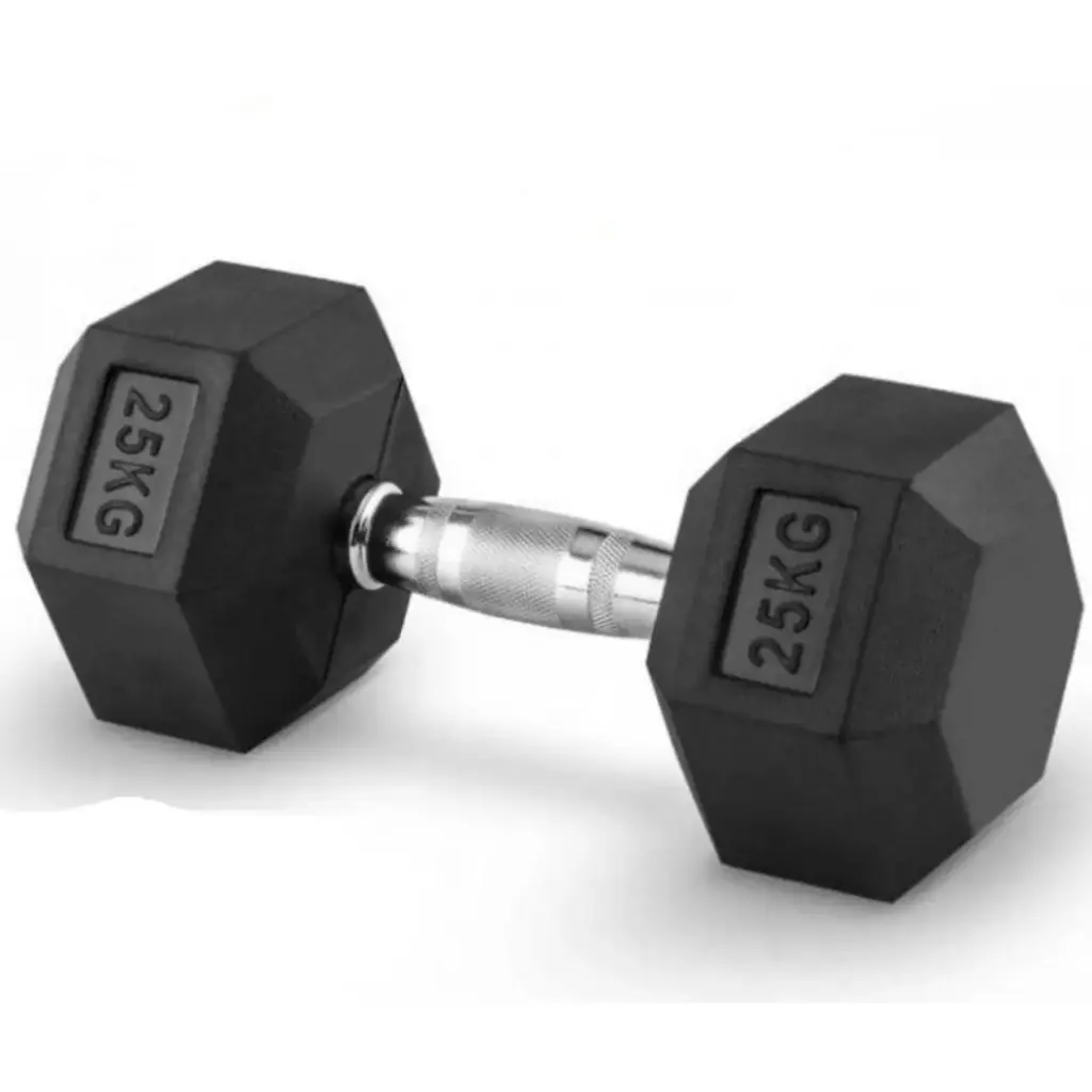 [10840] Mancuerna hexagonal caucho 25kg