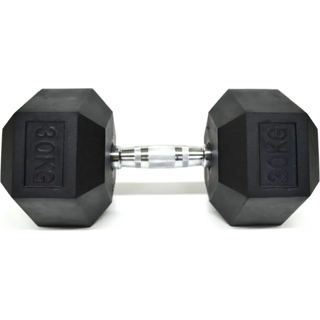Mancuerna hexagonal caucho 30kg