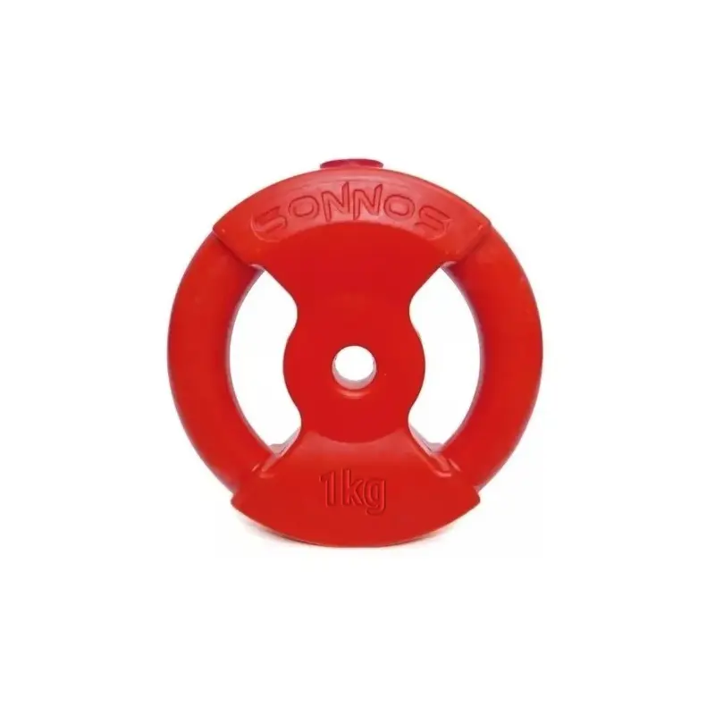Disco pvc c/manija 1kg rojo