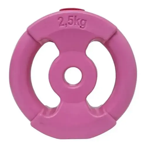Disco pvc c/manija 2,5kg rosa