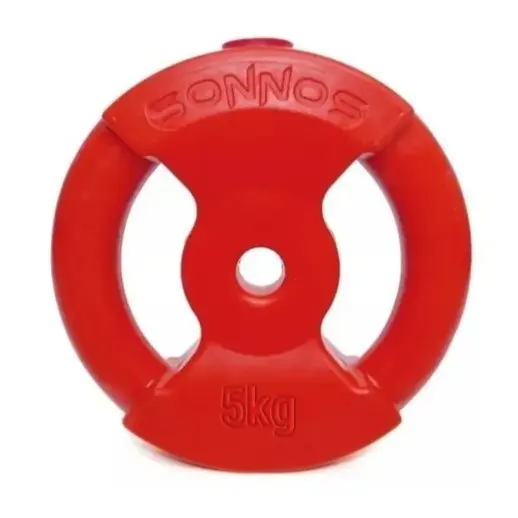 Disco pvc c/manija 5kg rojo
