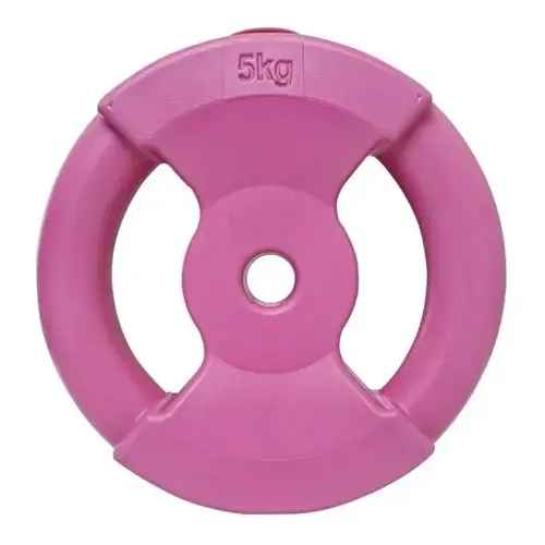 Disco pvc c/manija 5kg rosa