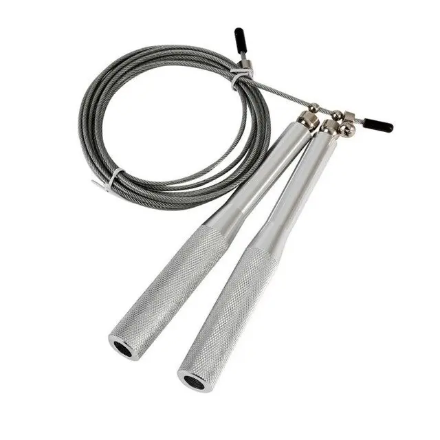 Soga saltar cable acero y mango aluminio c/rulemanes