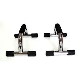 [12655] Manija flexiones profesional cromado base metalica