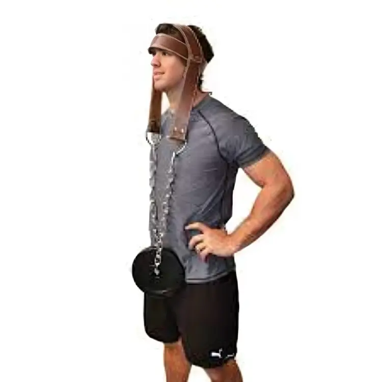 Cabezal de cuero con cadena para lastre