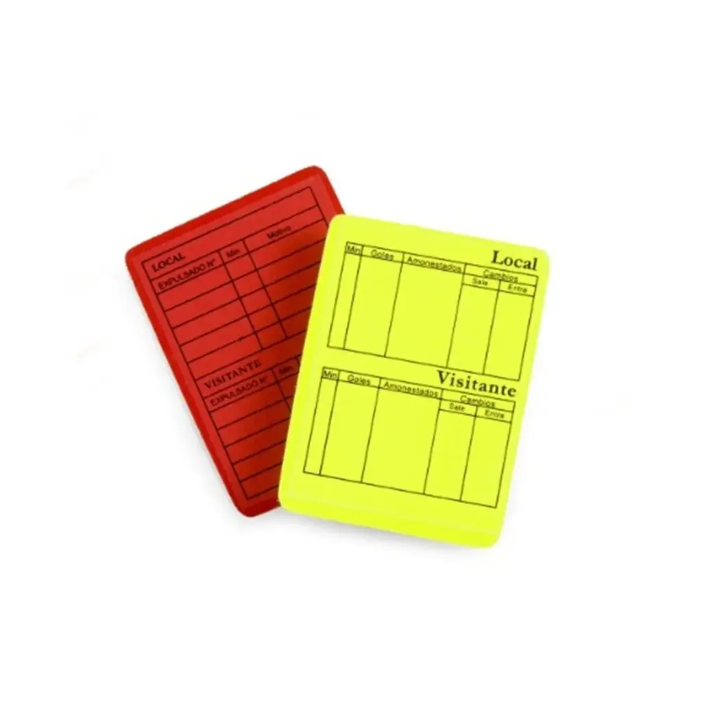 Tarjetas de arbitro futbol tsp