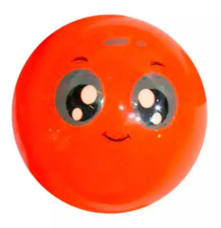 [11972] Bocha de hockey emoticon naranja