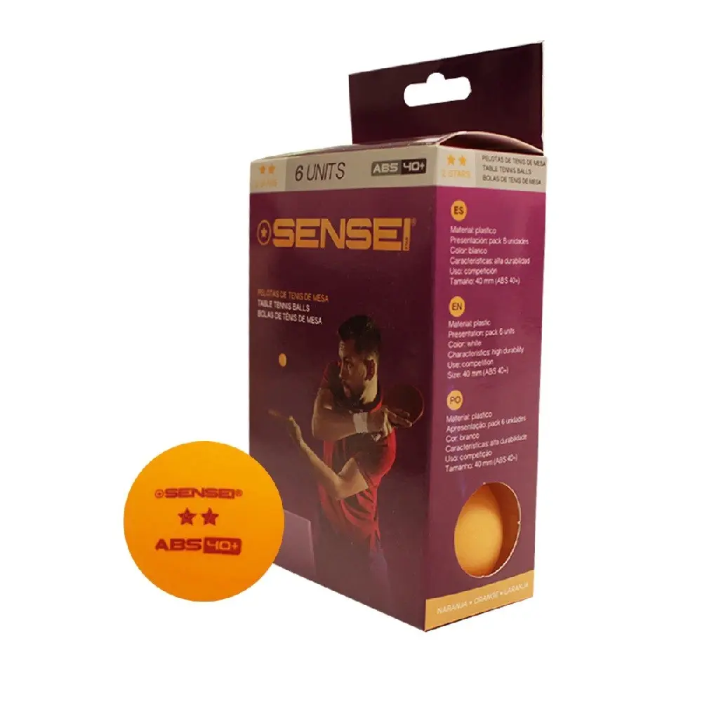 [7790085432621] Pelota ping pong sensei 2 star x6