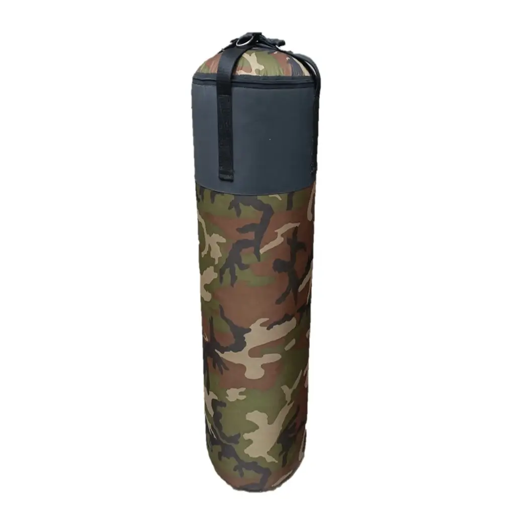 Bolsa boxeo cordura rellena ags 150cm x 35cm de diametro camuflada
