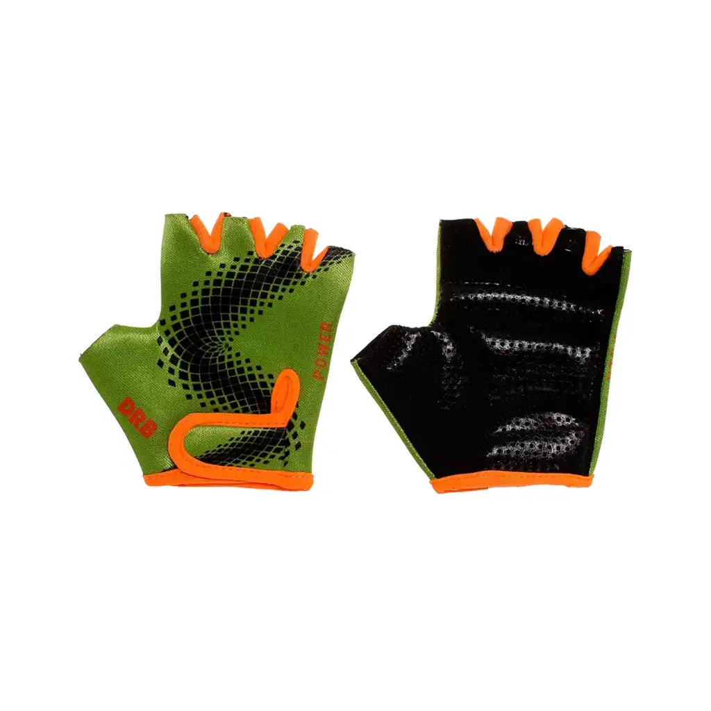 Guante fitness drb power jr verde-naranja