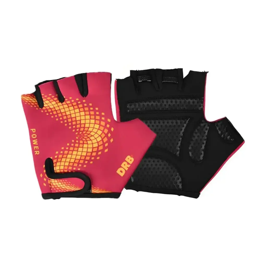 Guante fitness drb power jr rojo-amarillo