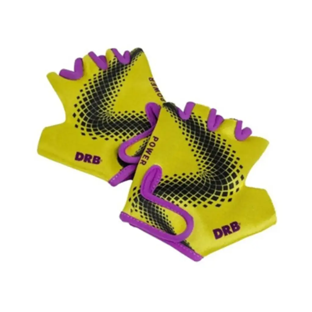 Guante fitness drb power jr amarillo-violeta