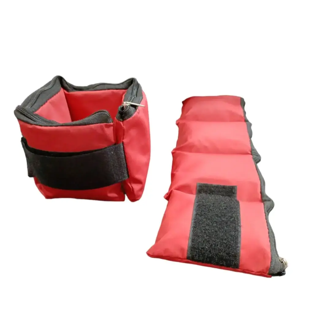 [10260] Tobilleras reforzadas ags 1kg (por par) (Rojo)