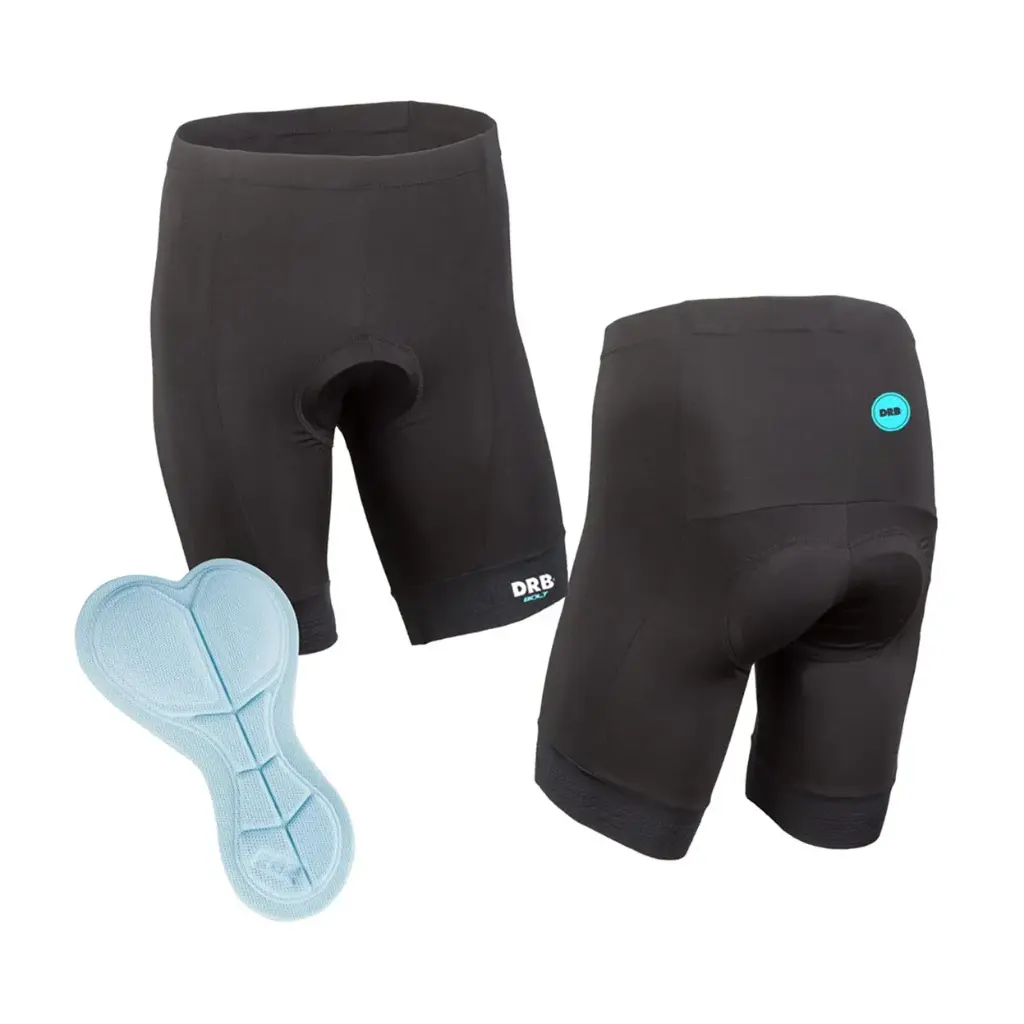 Calza ciclismo drb bolt negro badana densidad alta