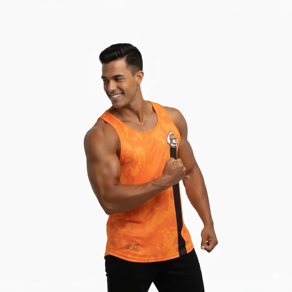 [11309] Musculosa ags lycra premium naranja (m)