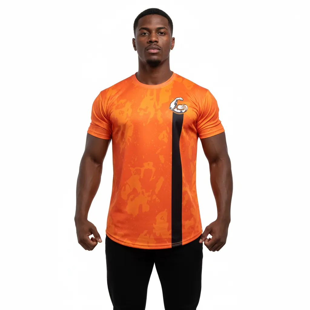 Remera ags lycra premium naranja