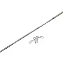 Barra recta cromada 2,20m - diametro 30mm - maciza (con topes) 