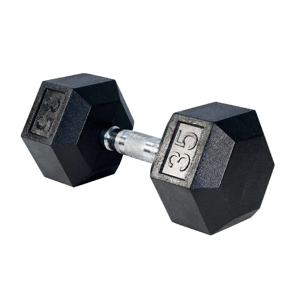 Mancuerna hexagonal caucho 35kg