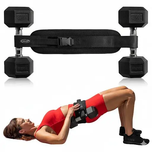 Cinturon para ejercicios de cadera y gluteos Hip Thrust