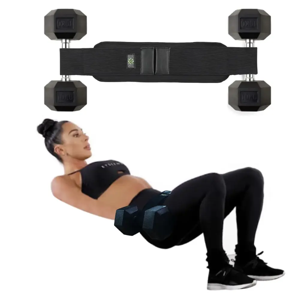 Cinturon para ejercicios de cadera y gluteos hip thrust ags