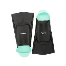 Aleta de natación silicona 2.0 negro-aqua