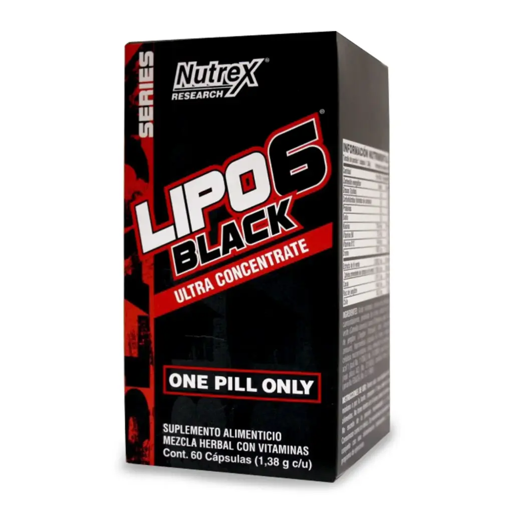 Quemador de grasa lipo 6 black uc nutrex 60c