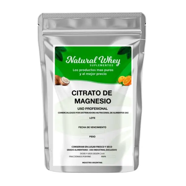 Citrato de magnesio natural whey x 250gs