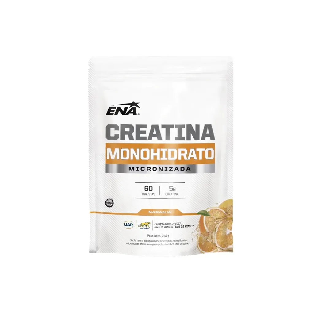 Creatina monohidratada micronizada ena x 342gs naranja