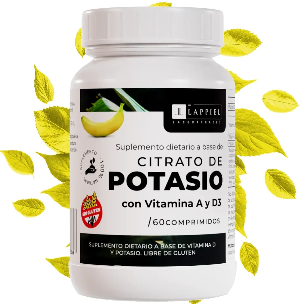 Citrato de potasio con vitamina A y D3 60c lappiel